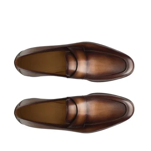 Bashwood Handmade Brown Shaded Loafers for Men